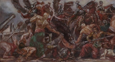 Жовнинська битва (фрагмент батальної картини, автор Роман Ногін)