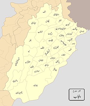 پنجاب کا نقشہ