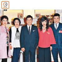 關菊英（左起）、李司棋、夏雨、米雪及阮兆祥再次合演《溏心》系列。