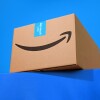 amazon prime day box, against prime blue background