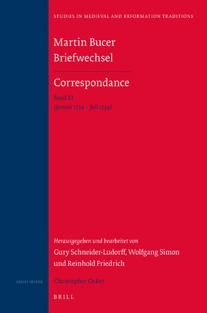 Cover Martin Bucer Briefwechsel/Correspondance: Band XI (Januar 1534 – Juli 1534)