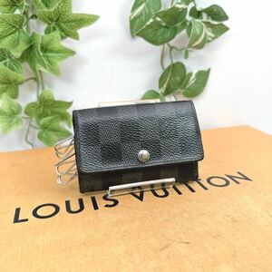 y89 【良品】1円 LOUIS VUITTON ルイヴィトン キーケース ダミエ グラフィット ミュルティクレ6 N62662 シリアル CT5116