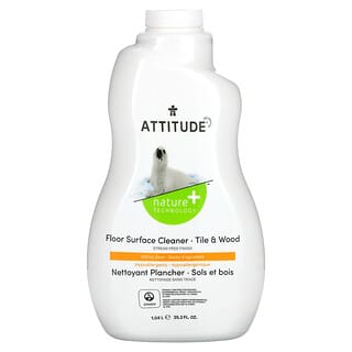 ATTITUDE, 바닥 표면 세척제, 타일 및 목재용, 시트러스 제스트, 1.04l(35.2fl oz)