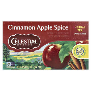 Celestial Seasonings, 허브 차, 시나몬 애플 스파이스, 카페인 무함유, 티백 20개, 48g(1.7oz)