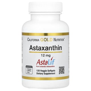 California Gold Nutrition‏, אסטקסנטין איסלנדי טהור, Astalif‏, 12 מ"ג, 120 כמוסות צמחיות רכות