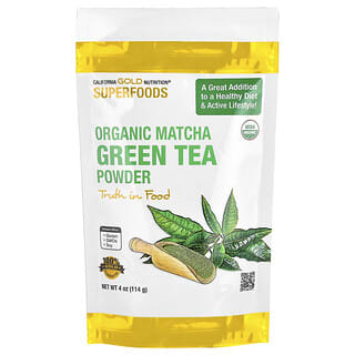 California Gold Nutrition, Superfoods, Tè verde Matcha biologico in polvere, 114 g