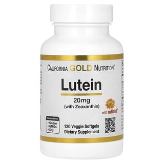 California Gold Nutrition, Lutein with Zeaxanthin, 20 mg, 120 Veggie Softgels