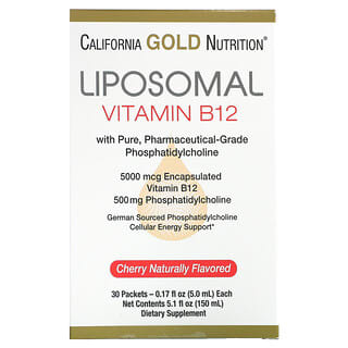 California Gold Nutrition, Liposomal Vitamin B12, 30 Packets, 0.17 fl oz  (5 ml) Each