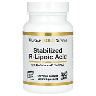 California Gold Nutrition, Stabilized R-Lipoic Acid, 120 Veggie Capsules