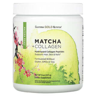 California Gold Nutrition, Matcha Road, Matcha e collagene, 227 g