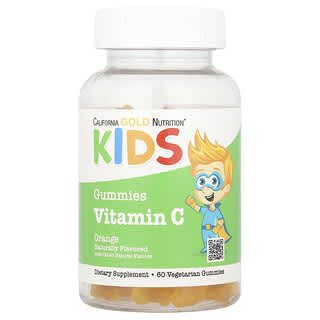 California Gold Nutrition, Vitamin C For Children, No Gelatin, Natural Orange, 60 Vegetarian Gummies