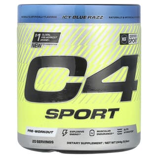 Cellucor‏, C4 Sport, טרום אימון, בטעם פטל כחול, 244 גרם (8.6 אונקיות)