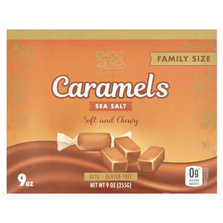 ChocZero, Sea Salt Caramels, Family Size , 9 oz (255 g)