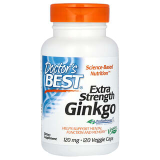 Doctor's Best, Extra Strength Ginkgo, 120 mg, 120 Veggie Caps