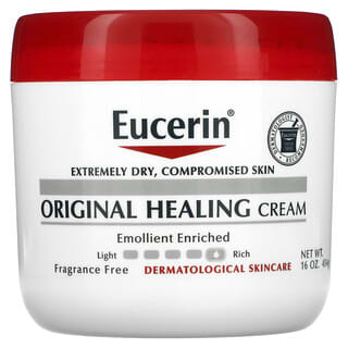 Eucerin, 오리지널 힐링 크림, 악건성, 손상된 피부용, 무향, 454g(16oz)