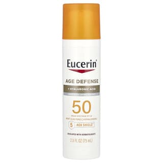 Eucerin, 노화 방지, 얼굴용 가벼운 자외선 차단제 로션, SPF 50, 향료 무함유, 75ml(2.5fl oz)