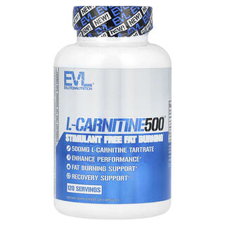 EVLution Nutrition, L-Carnitine500®, 500mg, 캡슐 120정