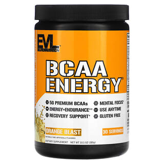 EVLution Nutrition, BCAA ENERGY, Explosión de naranja, 285 g (10,1 oz)