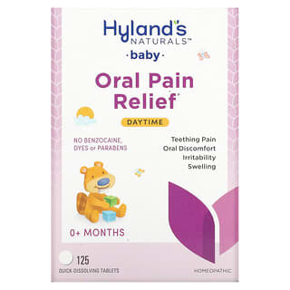 Hyland's Naturals, Baby, Oral Pain Relief, Daytime, 0+ Months, 125 Quick-Dissolving Tablets