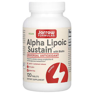 Jarrow Formulas, Alpha Lipoic Sustain с биотин, 120 таблетки