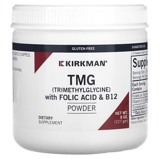 Kirkman Labs, 含葉酸和 B12 粉末的 TMG（三甲基甘氨酸），8 盎司（227 克）