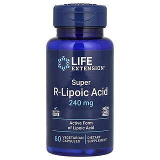 Life Extension, Super R-Lipoic Acid, 240 mg, 60 капсули на растителна основа