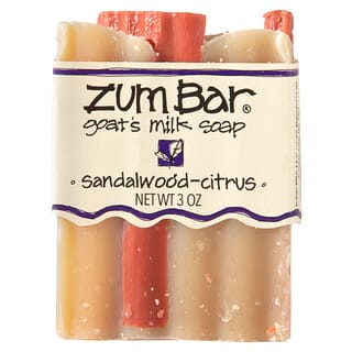 ZUM, Zum Bar, jabón de leche de cabra, Sándalo-citrus, 3 oz Bar