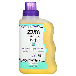 ZUM, Zum Clean, Jabón de Ropa de Aromaterapia, Sal de Mar, 32 fl oz (.94 L)