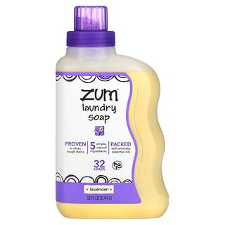 ZUM, Zum Clean, Jabón para lavar la ropa con aromaterapia, Lavanda, 0,94 l (32 oz. Líq.)