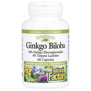 Natural Factors, Ginkgo biloba, 60 cápsulas