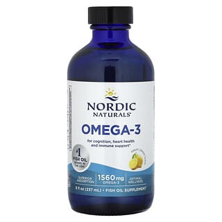 Nordic Naturals, Omega-3, Lemon, 1,560 mg, 8 fl oz (237 ml)