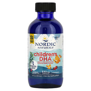 Nordic Naturals, Children's DHA, Ages 1-6, Strawberry, 530 mg, 4 fl oz (119 ml) (530 mg per 1/2 Tsp)