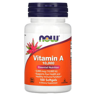 NOW Foods, Vitamin A, 10,000 IU, 100 Softgels