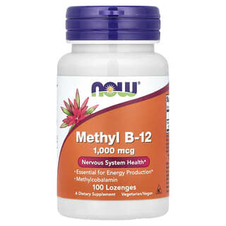 NOW Foods, Metil B-12, 1.000 mcg, 100 Pastilhas