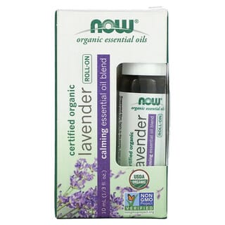 NOW Foods, Certified Organic Lavender Roll-On, 1/3 fl oz (10 ml)