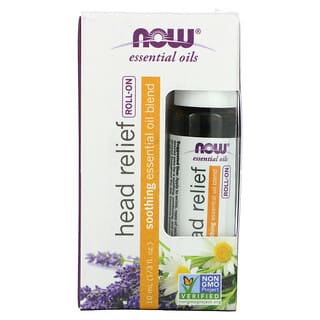 NOW Foods, Essential Oils, Head Relief Roll-On, 1/3 fl oz (10 ml)