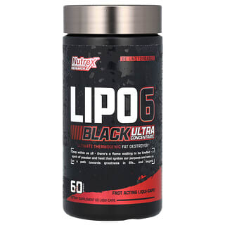 Nutrex Research, LIPO-6 Black, Ultra Concentrate, 60 Liqui-Caps