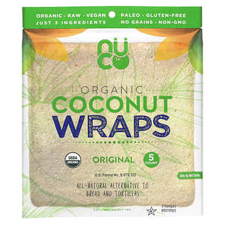 NUCO, Organic Coconut Wraps, Original, 5 Wraps (14 g) Each