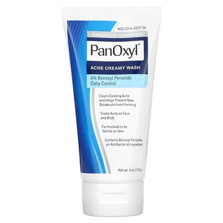 PanOxyl, Sabonete Líquido Cremoso para Acne, Controle Diário de Peróxido de Benzoíla 4%, 170 g (6 oz)