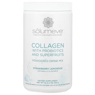 Solumeve, Collagen with Probiotics and Superfruits, Powdered Drink Mix, Strawberry Lemonade, 16 oz (454 g)