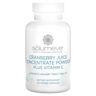 Solumeve, Cranberry Juice Concentrate Plus Vitamin C, 60 Veggie Capsules