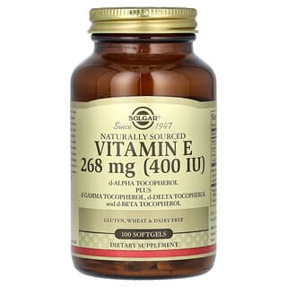 Solgar, Naturally Sourced Vitamin E, 268 mg (400 IU), 100 Softgels