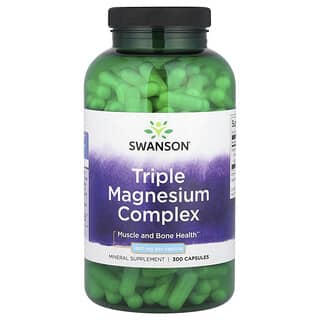 Swanson, Triple Magnesium Complex, 400 mg, 300 Capsules