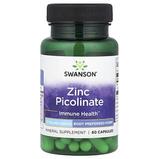 Swanson, Zinc Picolinate, 22 mg, 60 Capsules