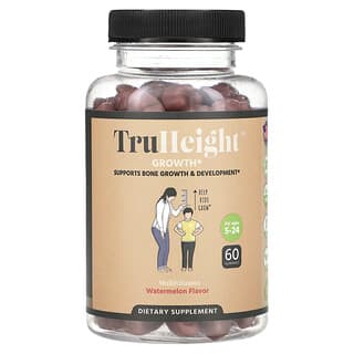 TruHeight, Aumento de la estatura, Suplemento multivitamínico, De 5 a 24 años, Sandía, 60 gomitas