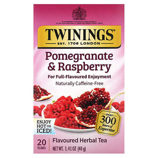 Twinings, Herbal Tea, Kräutertee, Granatapfel und Himbeere, koffeinfrei, 20 Teebeutel, 40 g (1,41 oz.)