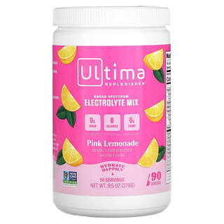 Ultima Replenisher, Mezcla de electrolitos, Limonada rosa`` 270 g (9,5 oz)