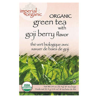 Uncle Lee's Tea, Imperial Organic, Green Tea with Goji Berry, grüner Tee mit Goji-Beere, 18 Teebeutel, 32,4 g (1,14 oz.)