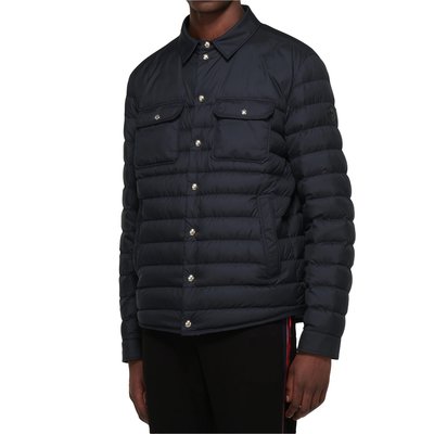 [全新真品代購-S/S22 新品!] MONCLER 深藍色 襯衫式 羽絨外套 / 夾克