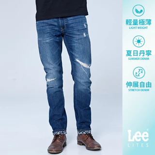 Lee 726 涼感輕量中腰舒適小直筒牛仔褲 男 中藍 101+ LL1800987VN